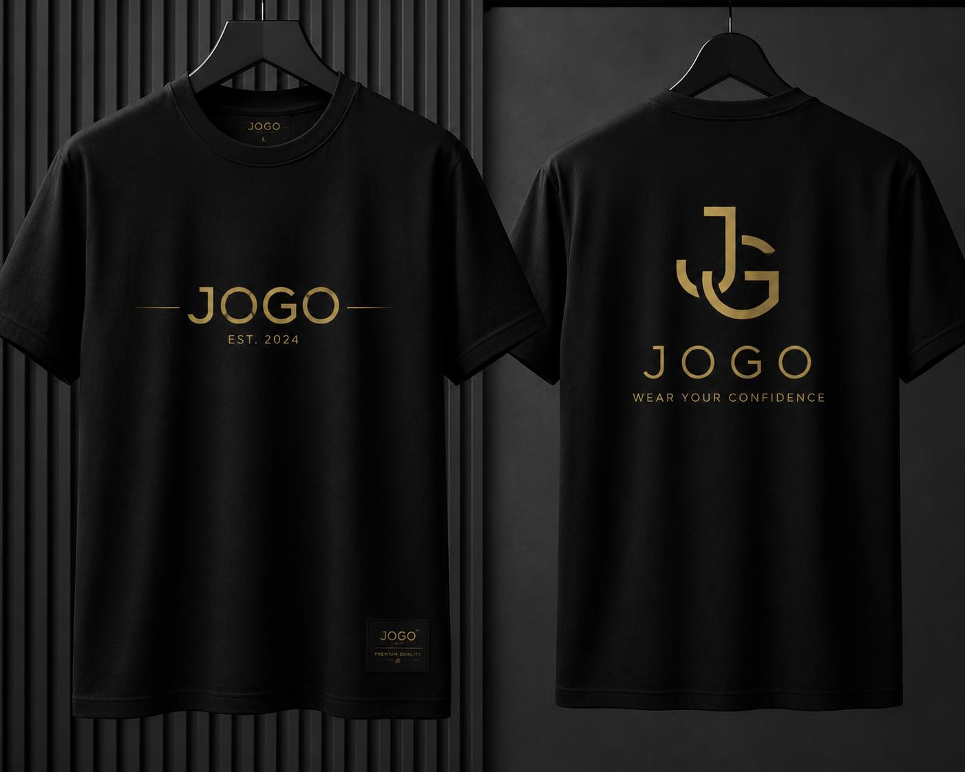 JOGO Premium Cotton Classic Black T-Shirt